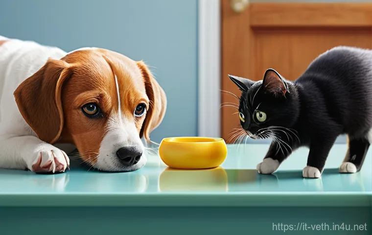 반려동물 치아 관리법 - **Prompt 2: Expert Care - Veterinary Dental Examination**
    "A clear, professional scene inside a ...